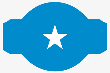 Flag Illustration within a Sign of the country of Somalia