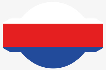 Flag Illustration within a Sign of the country of Serbia