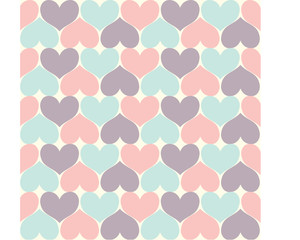 Simply Heart Pastel Pattern, Valentines