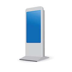 Interactive Information Kiosk Terminal Stand