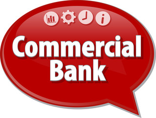 Commercial Bank  Business term speech bubble illustration