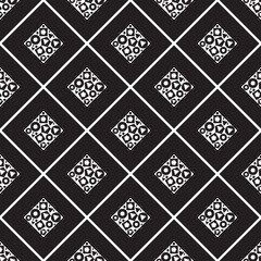 seamless pattern of squares inside a different shape