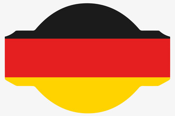 Flag Illustration within a Sign of the country of  Germany