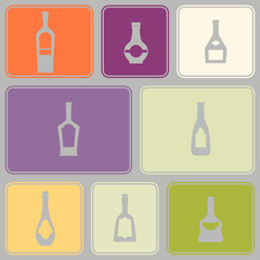 Seamless background with  bottles for your design