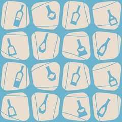 Seamless background with  bottles for your design