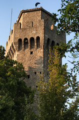 Fototapeta na wymiar ancient defensive tower in the Republic of San Marino