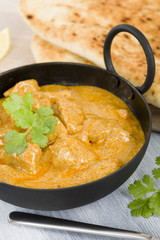 Chicken Korma - Chicken on a mildly spiced creamy sauce. Indian cuisine.
