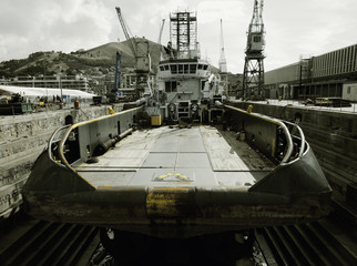 Ocean tug at dry dock