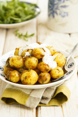 Potato salad with yogurt and indian spices