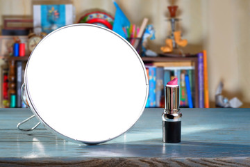 Lipstick and mirror in the room