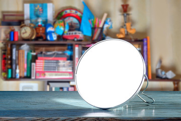 The mirror in the room