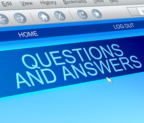 Questions and answers concept.