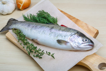 Raw trout