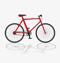 Fototapeta na wymiar Red bicycle.