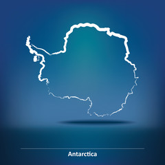 Doodle Map of Antarctica