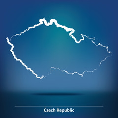 Doodle Map of Czech Republic