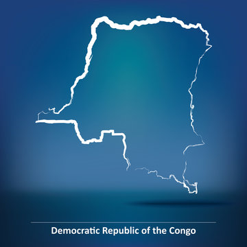 Doodle Map of Democratic Republic of the Congo