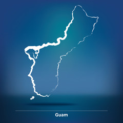 Doodle Map of Guam