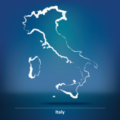 Doodle Map of Italy