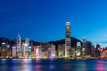 Naklejka premium Hong Kong skyline