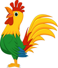 cute rooster cartoon