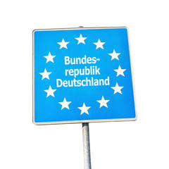 Border sign of germany, europe