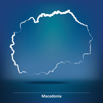 Doodle Map of Macedonia