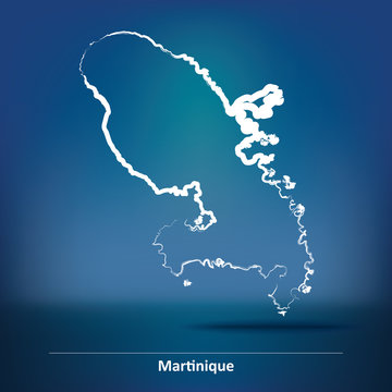 Doodle Map of Martinique