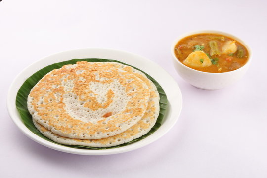 Sambar dish with Dosa.