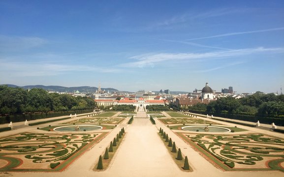 Veduta del parco del Castello Belvedere - Austria - Vienna
