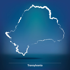 Doodle Map of Transylvania