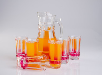 orange juice on a background
