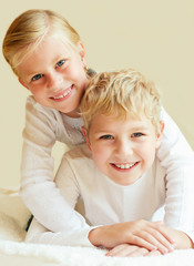Little brother and sister together forever