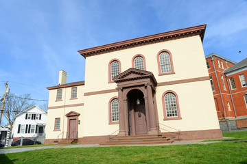 Fototapeta na wymiar Newport Touro Synagogue is the oldest surviving Jewish synagogue in North American which was built in 1763, Newport, Rhode Island, USA.