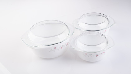 Pot, Ceramic food pot on background.