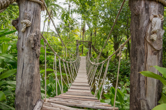 Fototapeta rope bridge