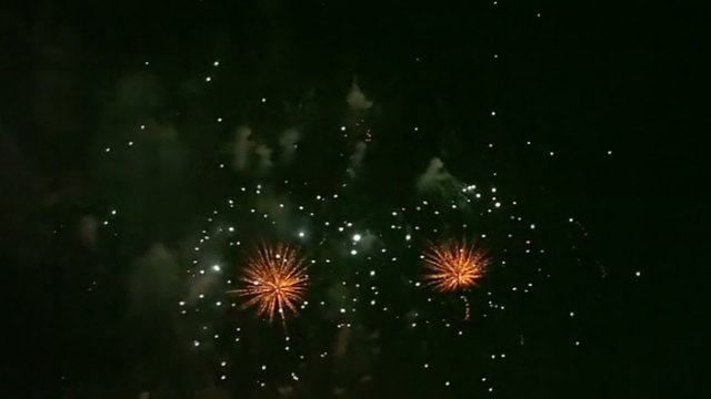 Firework display at new years eve, Monaco