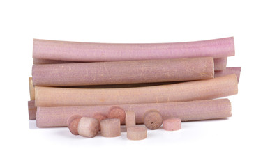 lotus stem on white background