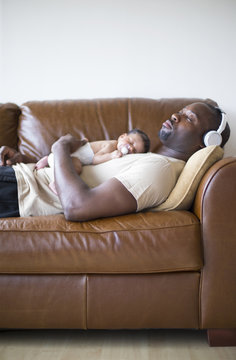 Daddy and Daughter at home