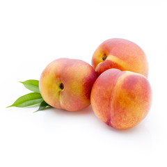 Peach on the white isolatd background.