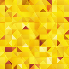 Yellow vector abstract triangles seamless pattern