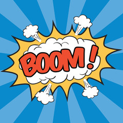 BOOM! Wording Sound Effect for Comic Speech Bubble