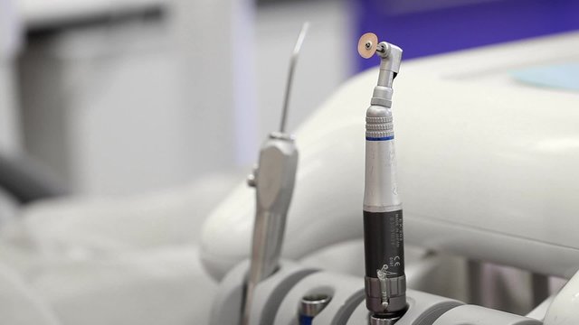 Dentist tools closeup in Clinic
