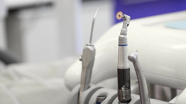 Dentist tools closeup in Clinic
