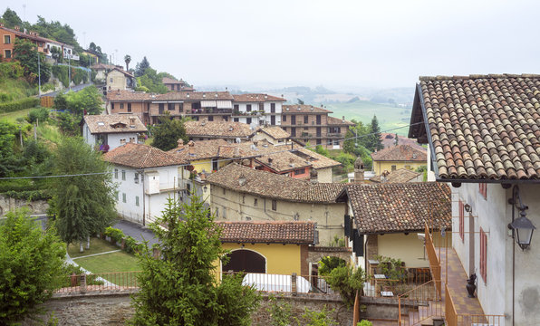 Langhe Hilly Region: viewpoint of  Monforte d'Alba (Cuneo). Color image