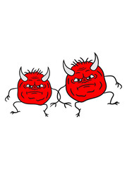 Team Child angry papa young devil satan demon horns Friends