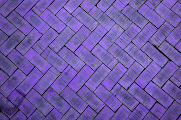 Abstract close up of a zigzag pattern violet brick (The brick on