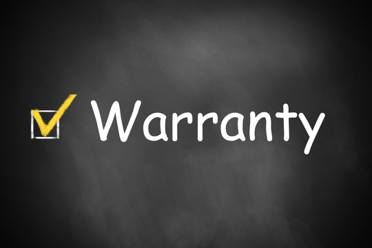 black chalkboard checkbox checked warranty