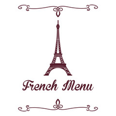 Fototapeta na wymiar French menu
