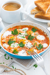 delicious breakfast with quail eggs